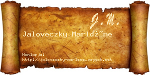 Jaloveczky Marléne névjegykártya